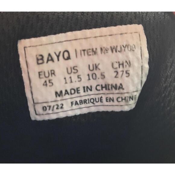 BayQ Men's Black Combat Boots Lace Up Size 11.5 US - Picture 5 of 5